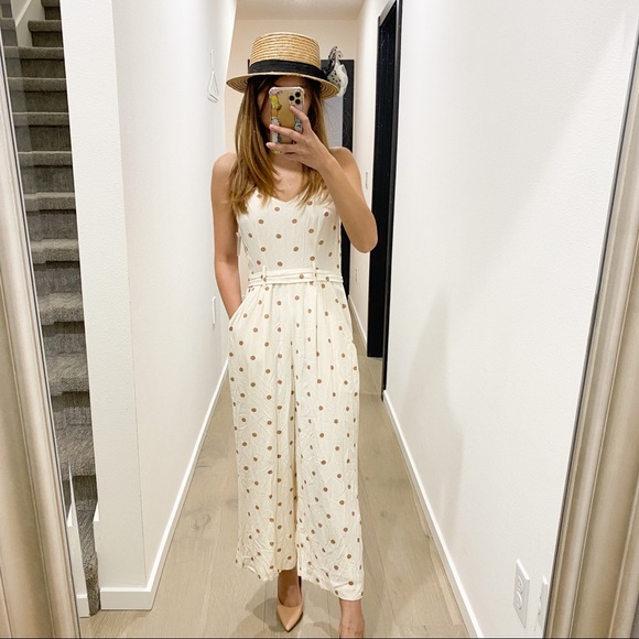 NWT American Eagle Jumpsuit Polkadot Boho 2 - Picture 2 of 8